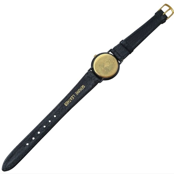 Vintage Gucci 3200L Women\'s Watch Gold Plated Roman Bezel Black Dial Swiss Made main image 6